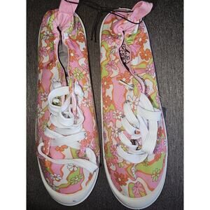 Women's Retro Paisley Floral Boho Hipster Retro Skate Sneaker Soft Heel Size 8